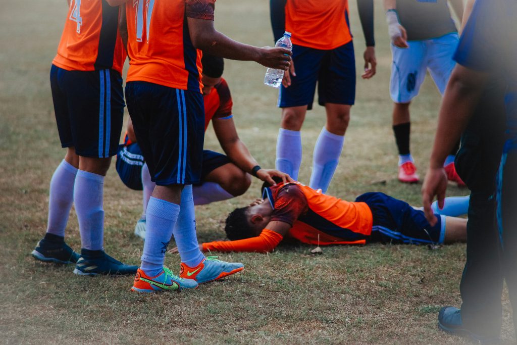 Athlete experiencing fear of returning to sport after injury while preparing to compete again.